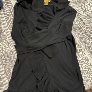 Black Ruffled Cardigan